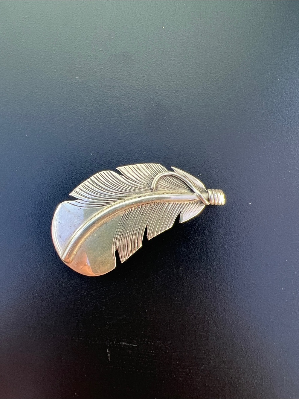 Sterling Silver Feather Lapel Pin